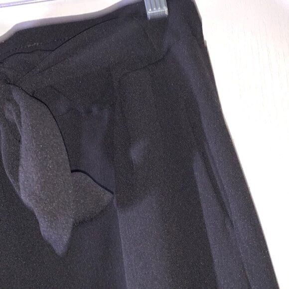 BBJ Los Angeles Black High-Waisted Tie-Front Wide-Leg Pants S - Picture 7 of 13